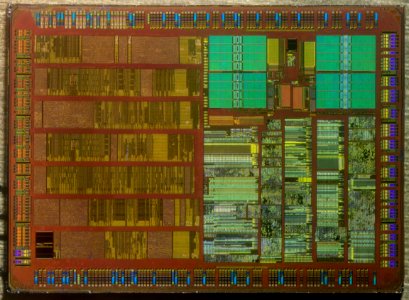 Freescale MPC8245 integrated processor die shot