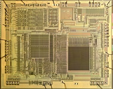 Signetics S87C552 - stitched 10x - top metal
