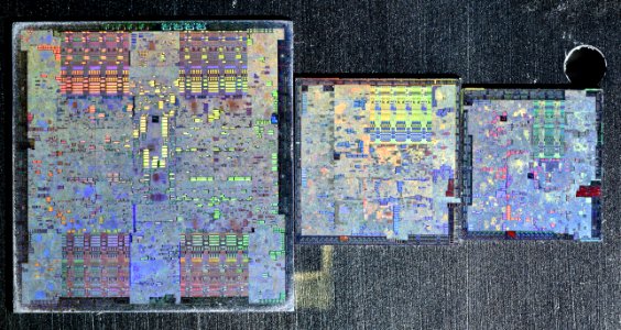 Nvidia G80, G84 and G86 size comparison photo