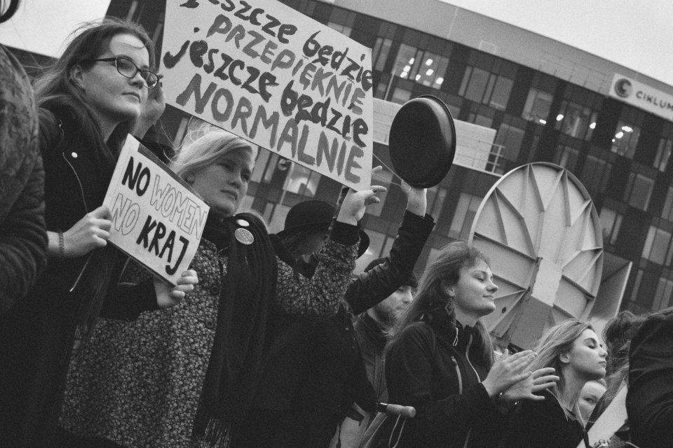 Polish women on strike