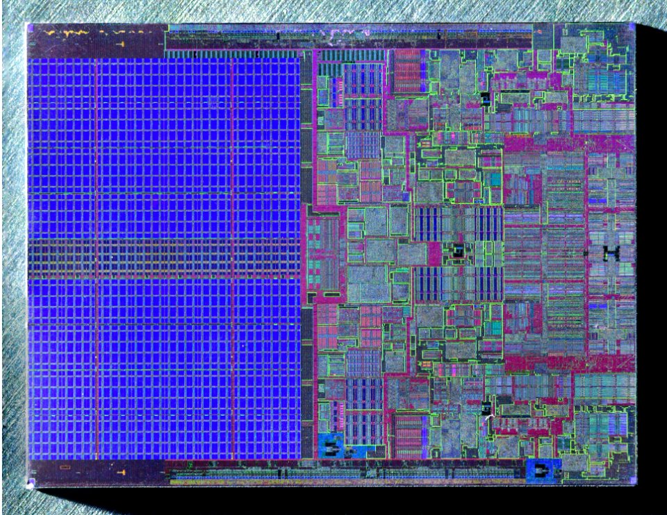 Intel Conroe (Core 2 Duo) die shot