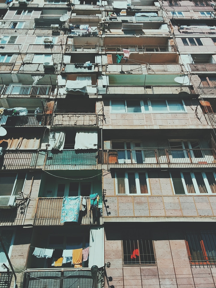 Balconies tower architecture