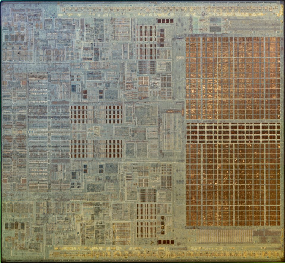 Intel Wolfdale-3M die shot (E7400) internal light - high resolution - stitched