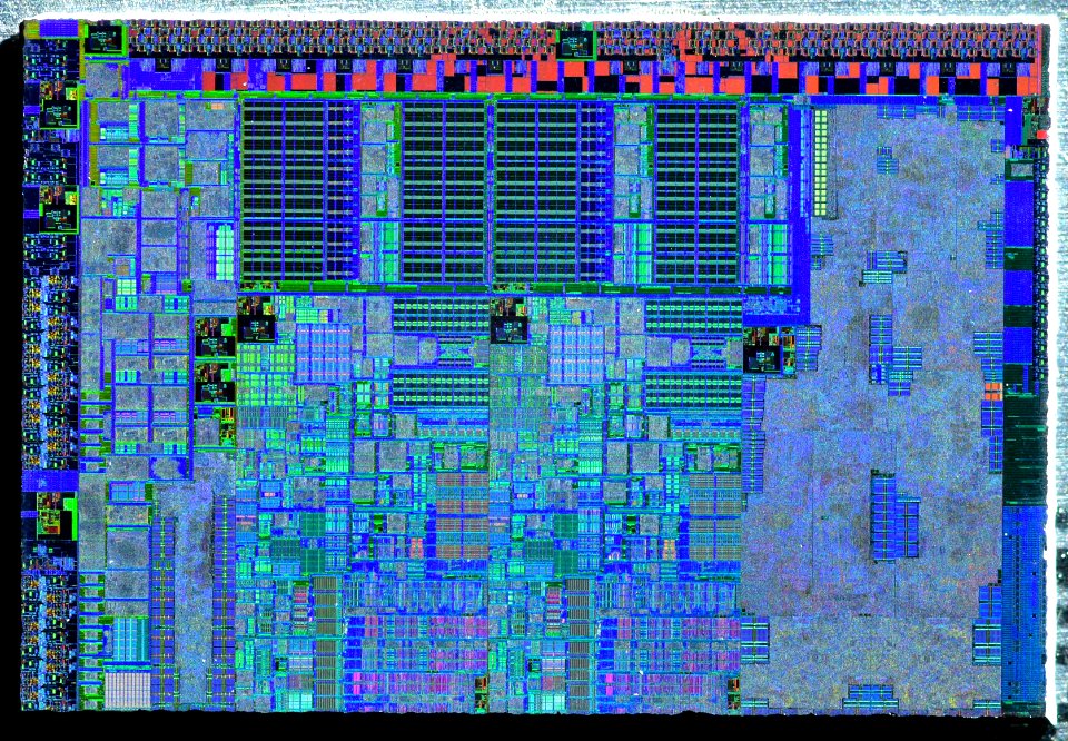 Intel Sandy Bridge 2C-GT1 die shot