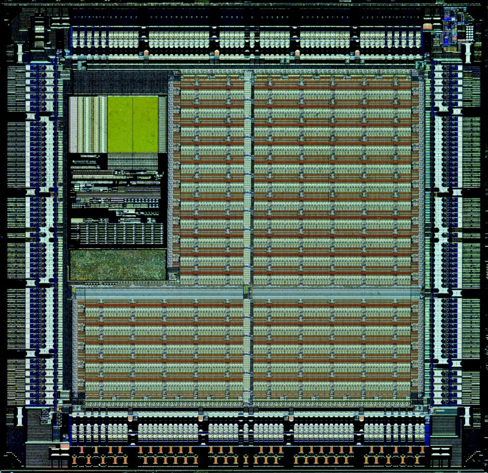 Altera MAX II die shot - etched - stitched