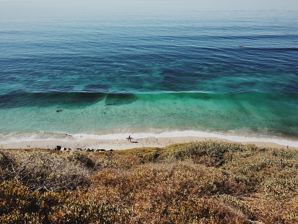 Sea transparent water