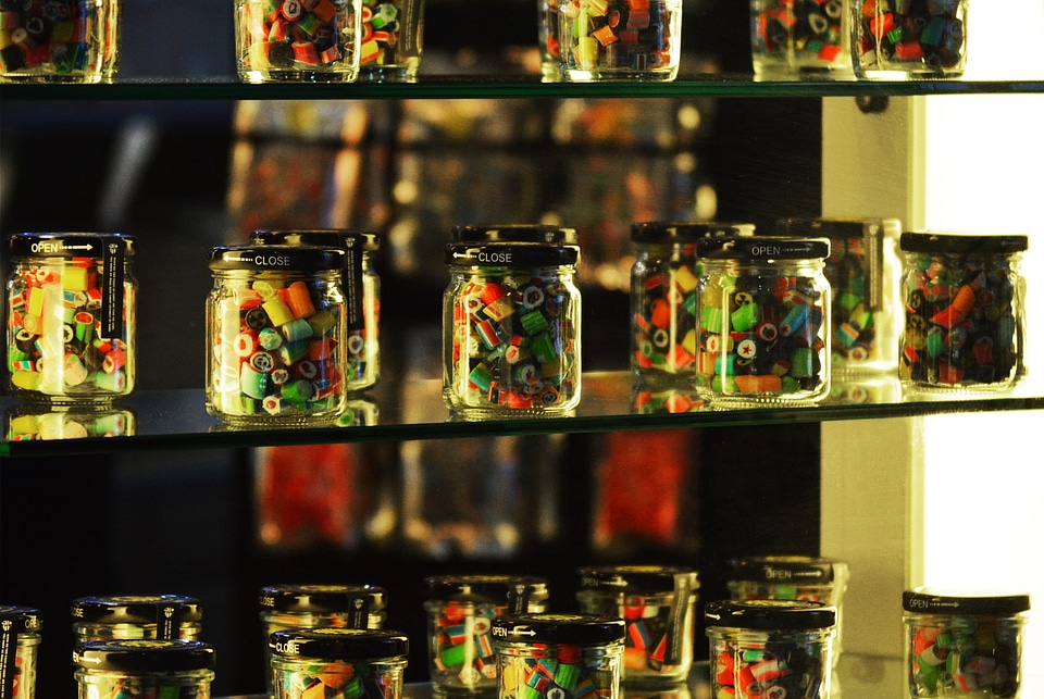 Jars delicious sweets