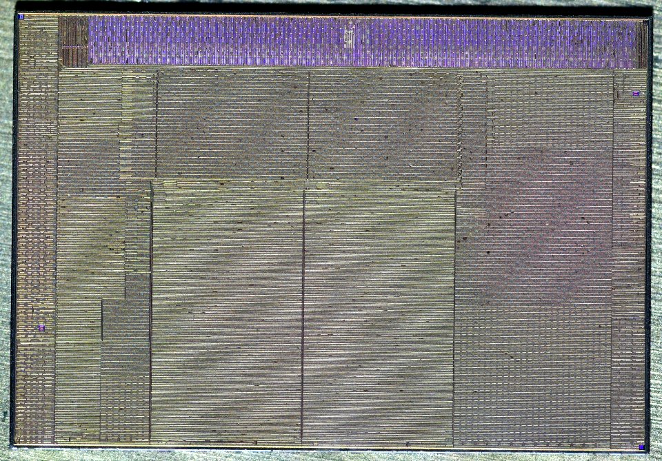 Intel Sandy Bridge 2C-GT1 die shot - top metal