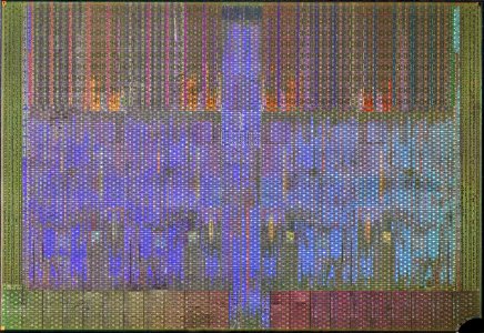 Intel Bloomfield / Gainestown die shot - top metal