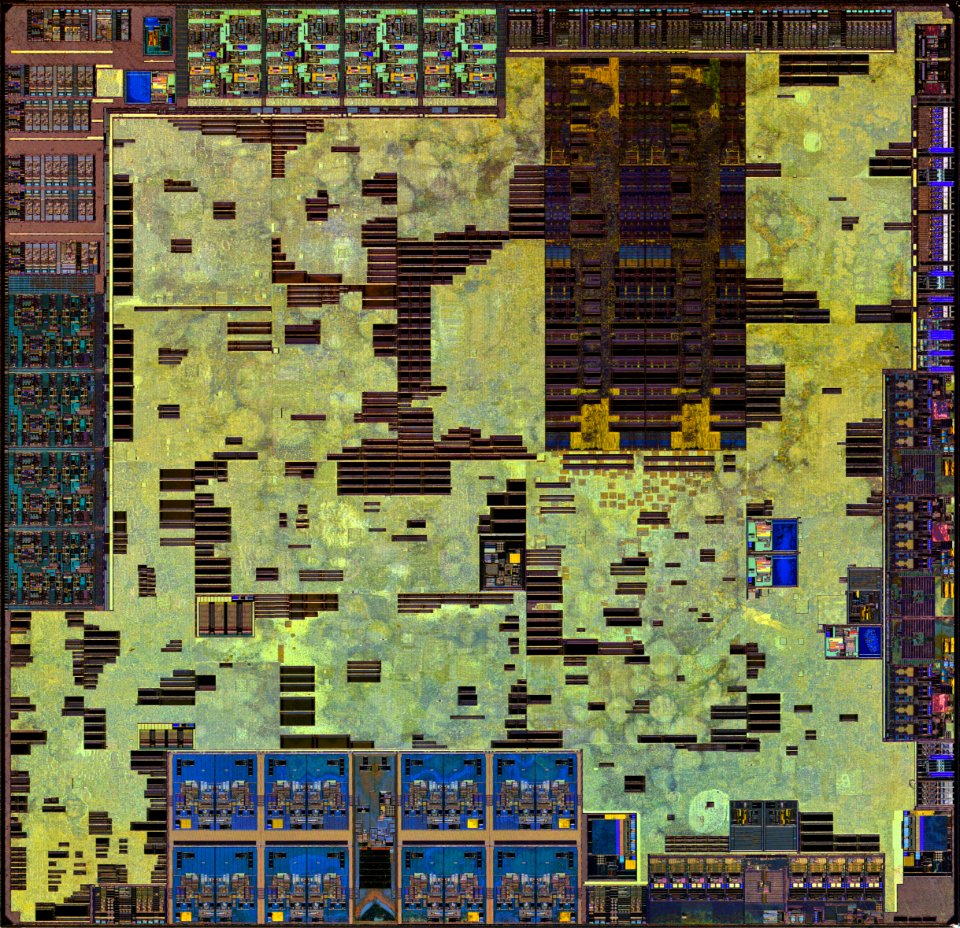 Nvidia GT218 die shot - high resolution (stitched)