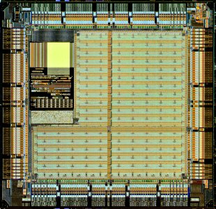 Altera MAX II die shot - etched - stitched