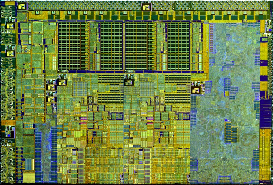 Intel Sandy Bridge 2C-GT1 die shot - high resolution - stitched