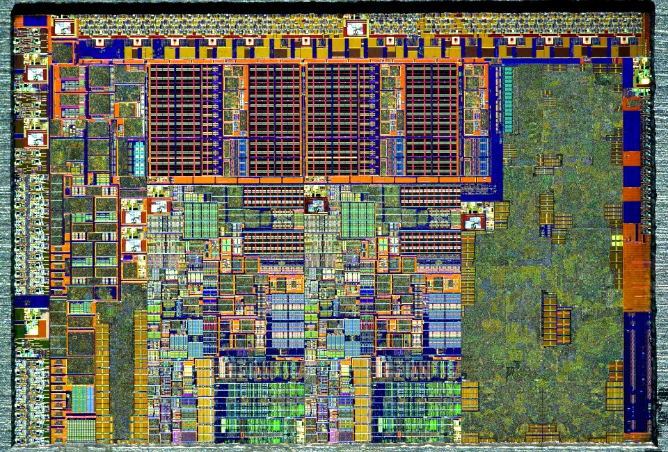 Intel Sandy Bridge 2C-GT1 die shot