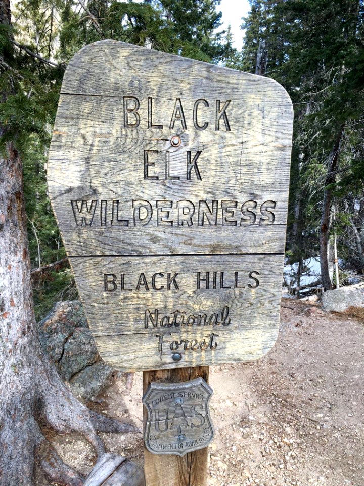 Black Elk Wilderness Sign