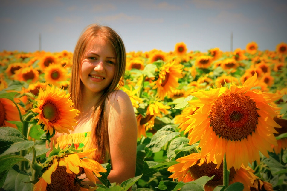 Girl yellow smile