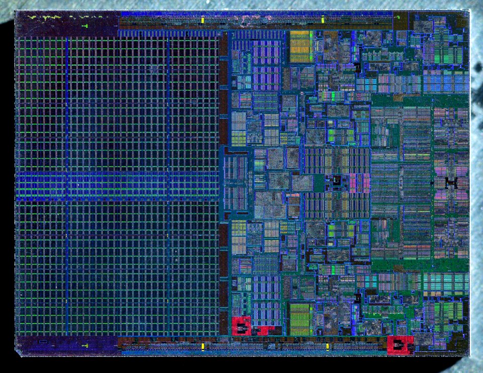 Intel Conroe (Core 2 Duo) die shot