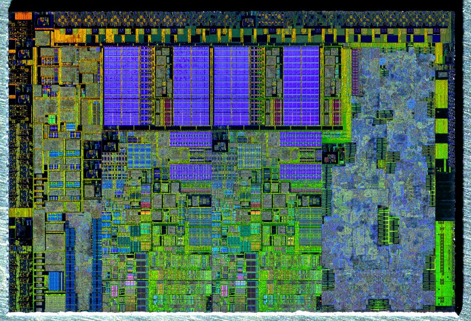 Intel Sandy Bridge 2C-GT1 die shot