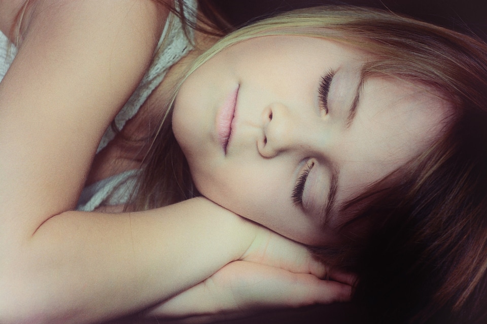 Blond sleep portrait