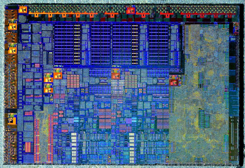 Intel Sandy Bridge 2C-GT1 die shot