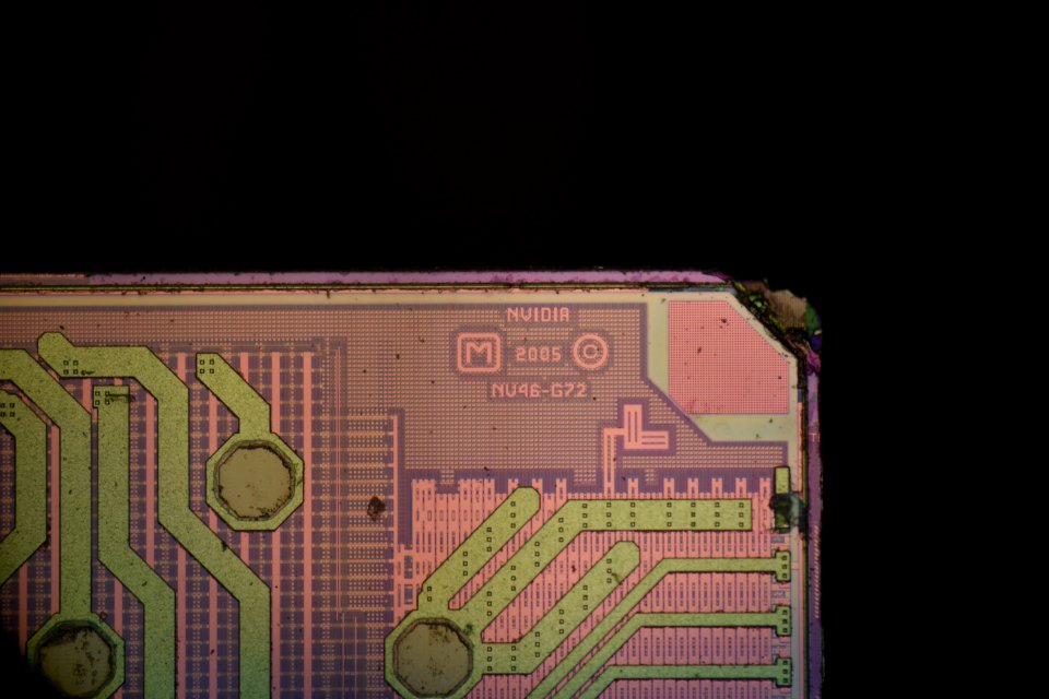 Nvidia G72 top metal layer