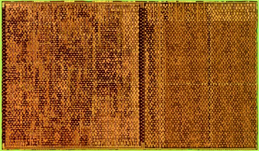 Intel Gallatin die shot - semi failed attempt to remove the top metal - high res - stitched - internal light