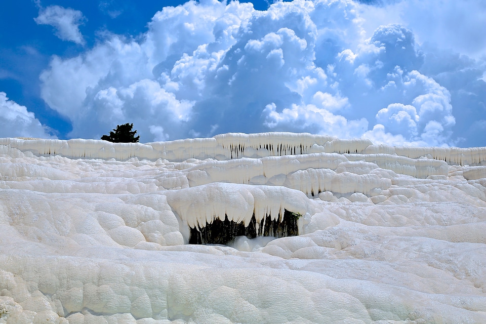 Water landscape rock