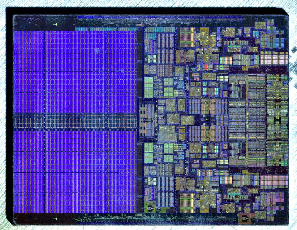 Intel Conroe (Core 2 Duo) die shot