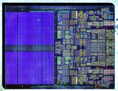 Intel Conroe (Core 2 Duo) die shot