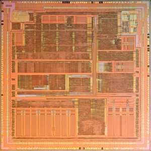 Hitachi HD6417197 die shot - top metal - stitched