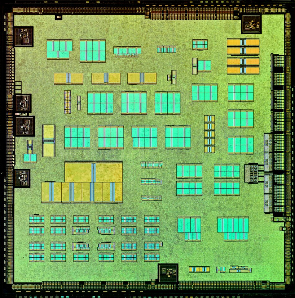 Xerox Calypso die shot - etched - high resolution - stitched