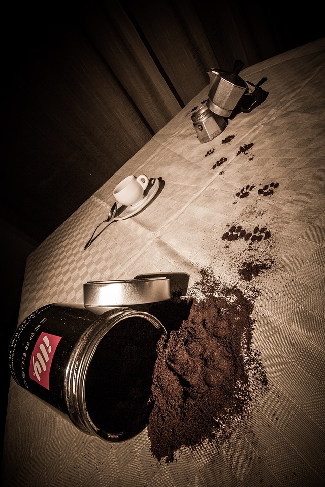 Coffee fingerprint breakfast
