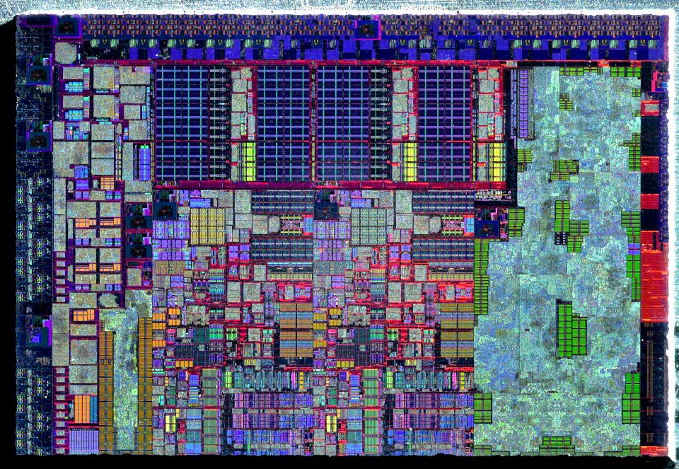 Intel Sandy Bridge 2C-GT1 die shot