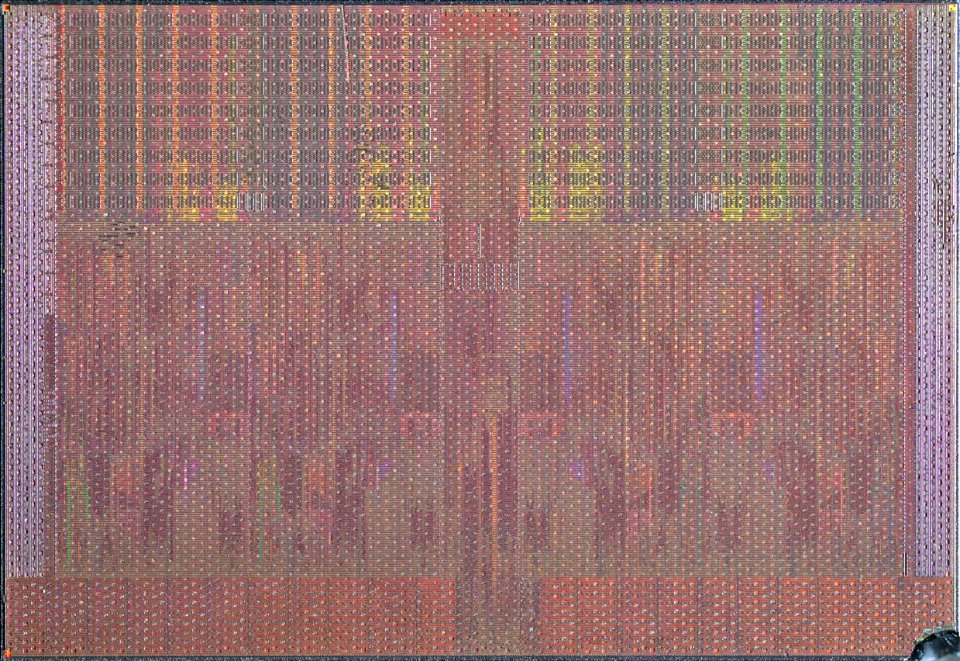 Intel Bloomfield / Gainestown die shot - top metal