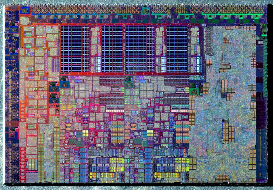 Intel Sandy Bridge 2C-GT1 die shot