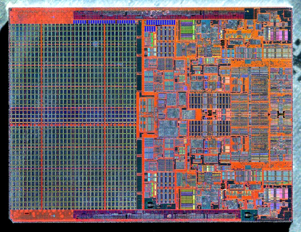 Intel Conroe (Core 2 Duo) die shot