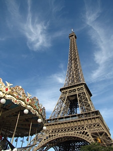 Paris eiffel tower carousel
