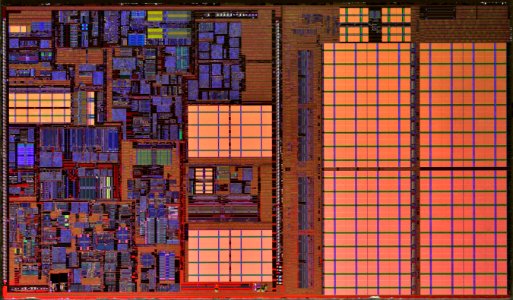 Intel Gallatin die shot - etched