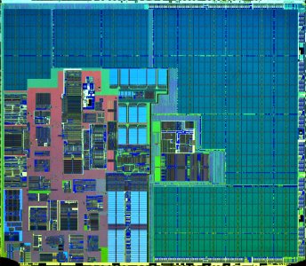 Intel Itanium 2 (Madison) die shot - etched