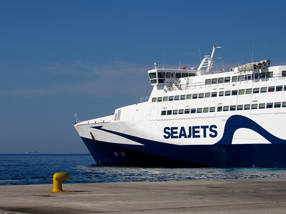 Arrival at Tinos port