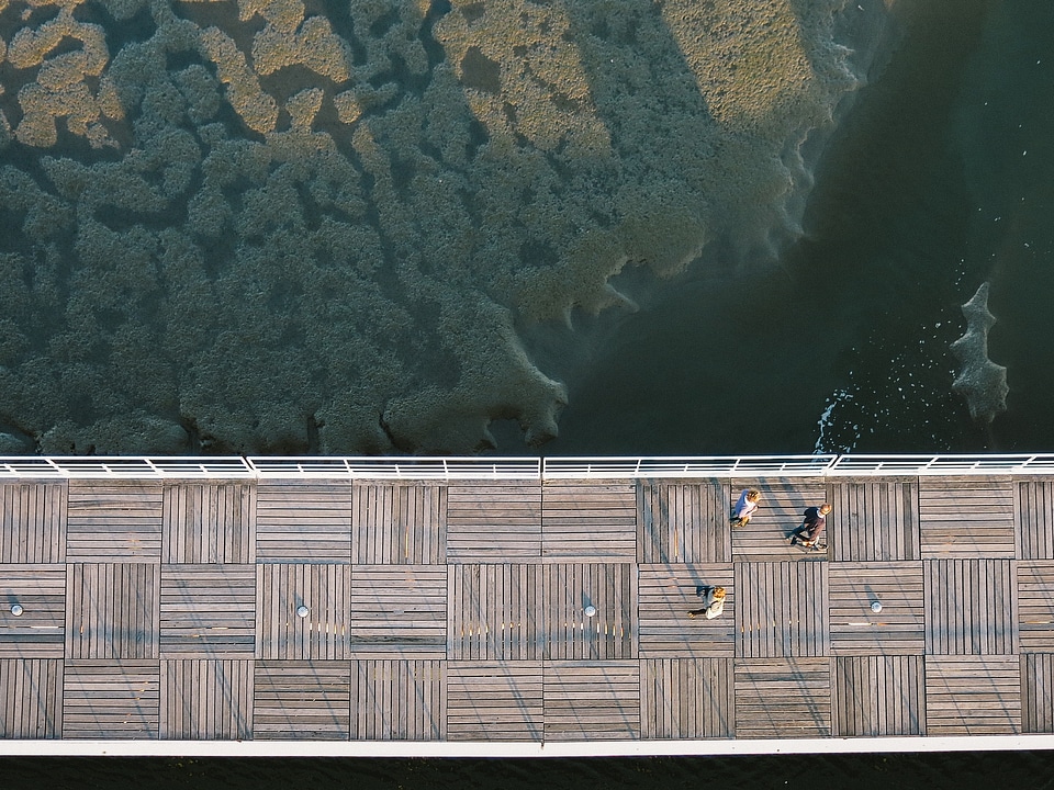Bridge above aerial