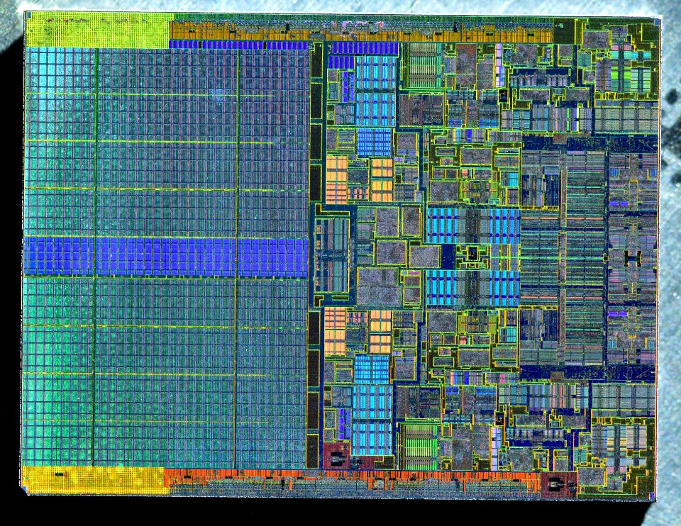 Intel Conroe (Core 2 Duo) die shot