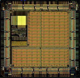 Altera MAX II die shot - etched - stitched