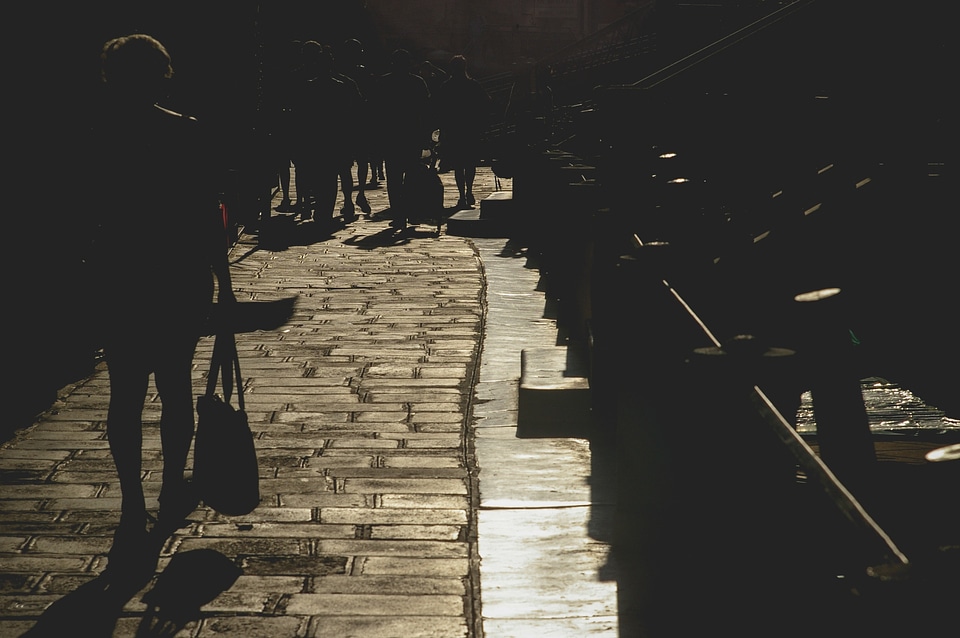 Tiles pavement pedestrians