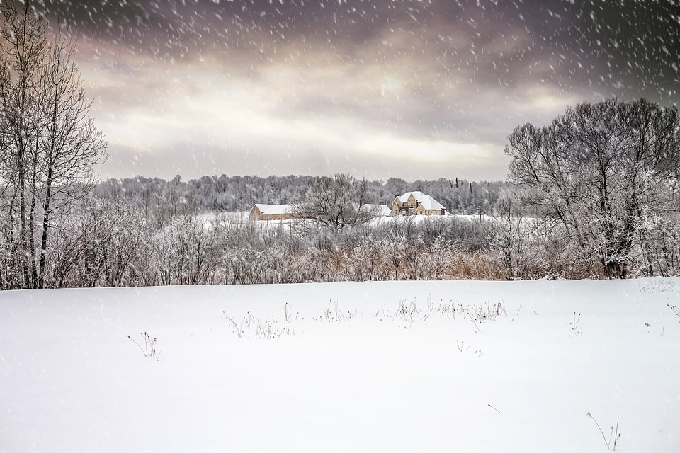 Snow landscape fairytale