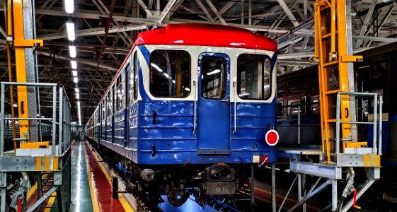 written off metro train  81-717/714 in depot mitino