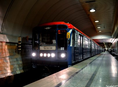 metro train 81-717/714.5 M at Rimskaya metro station