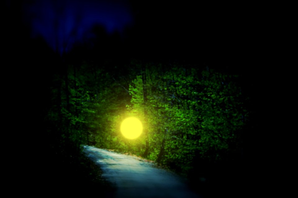 spook light in road