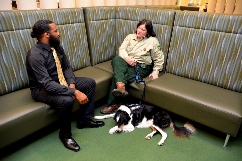 Jennifer Croft and Service Dog