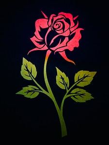Outlines silhouette red