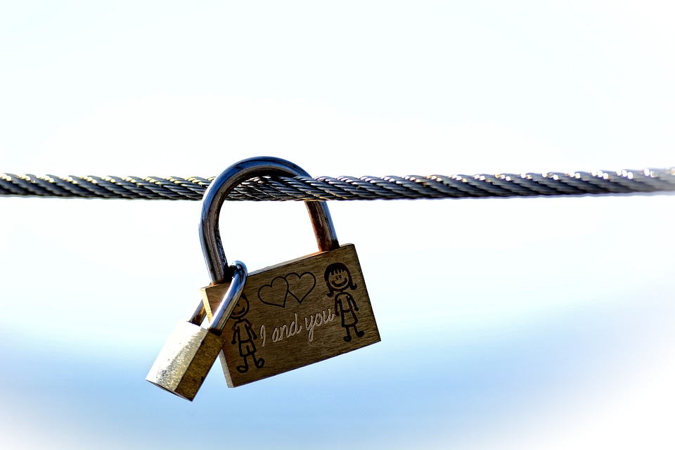 Love padlock love symbol